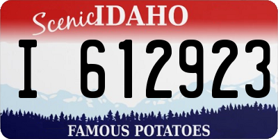 ID license plate I612923
