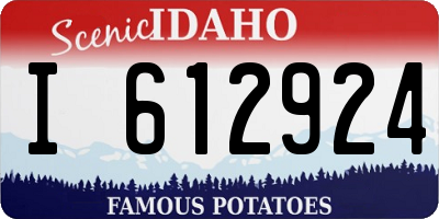 ID license plate I612924