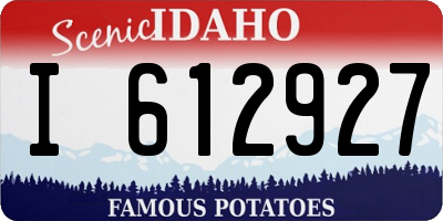 ID license plate I612927