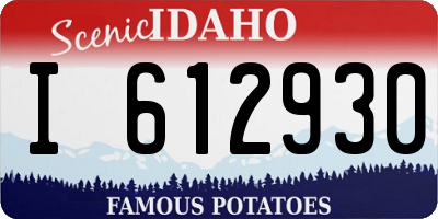 ID license plate I612930