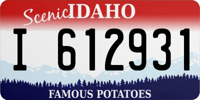 ID license plate I612931