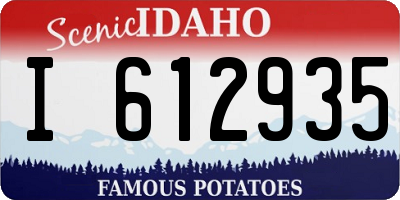 ID license plate I612935