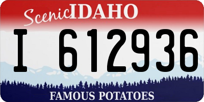 ID license plate I612936