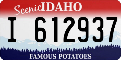 ID license plate I612937