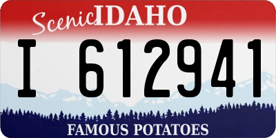 ID license plate I612941