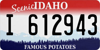 ID license plate I612943