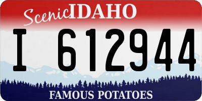 ID license plate I612944