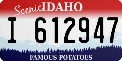 ID license plate I612947