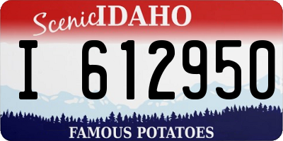ID license plate I612950