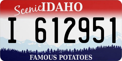 ID license plate I612951