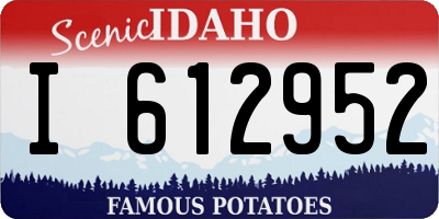 ID license plate I612952