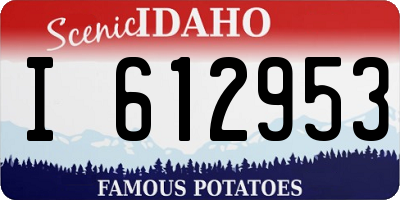ID license plate I612953
