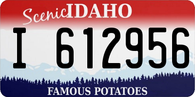 ID license plate I612956
