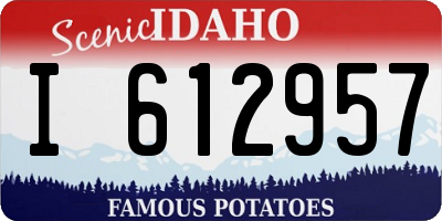 ID license plate I612957