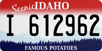 ID license plate I612962