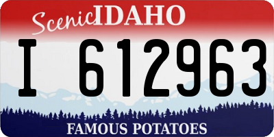 ID license plate I612963