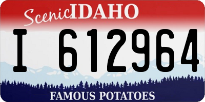 ID license plate I612964