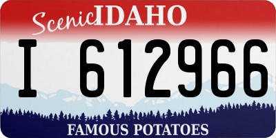 ID license plate I612966