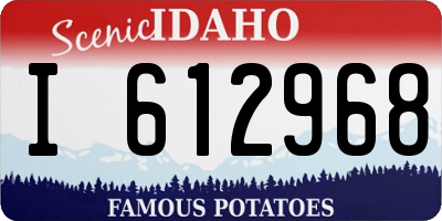 ID license plate I612968