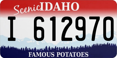 ID license plate I612970