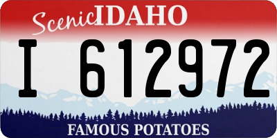 ID license plate I612972