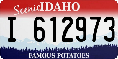 ID license plate I612973