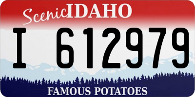 ID license plate I612979