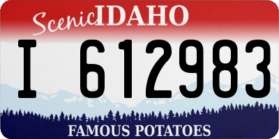 ID license plate I612983