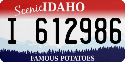 ID license plate I612986