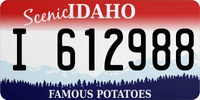ID license plate I612988