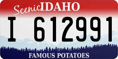 ID license plate I612991