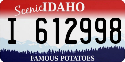 ID license plate I612998