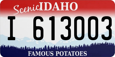 ID license plate I613003