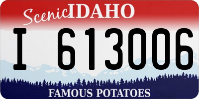 ID license plate I613006