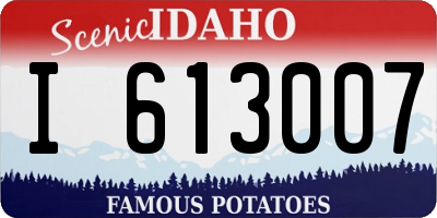 ID license plate I613007