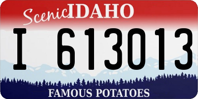 ID license plate I613013