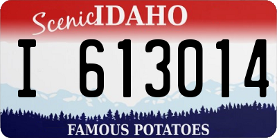 ID license plate I613014