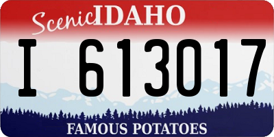 ID license plate I613017