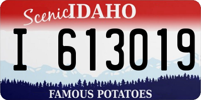 ID license plate I613019