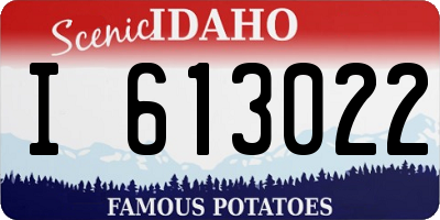 ID license plate I613022