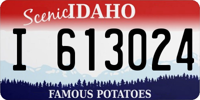 ID license plate I613024