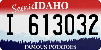 ID license plate I613032