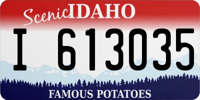 ID license plate I613035