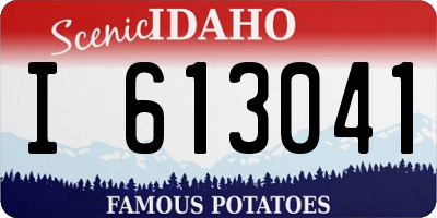 ID license plate I613041