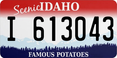 ID license plate I613043