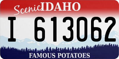 ID license plate I613062