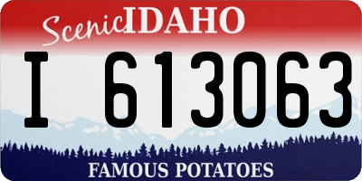 ID license plate I613063
