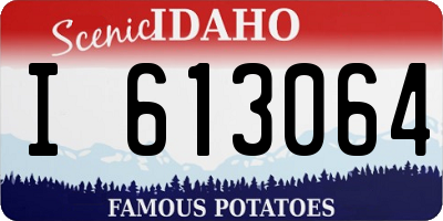 ID license plate I613064
