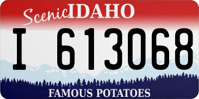 ID license plate I613068