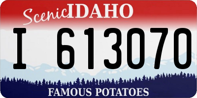 ID license plate I613070